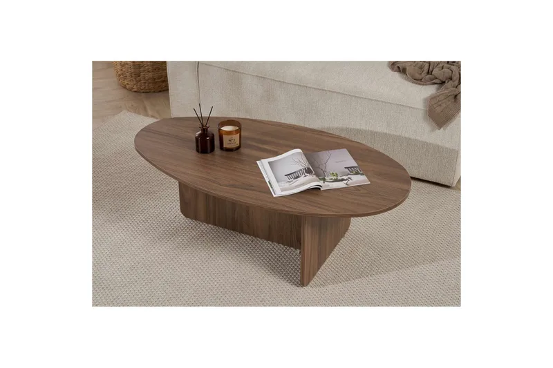 Ceyra Ovalt Soffbord 120 cm i Trä - Brun - Products - Möbler - Bord & matgrupp - Soffbord