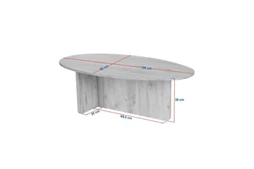 Ceyra Ovalt Soffbord 120 cm i Trä - Brun - Products - Möbler - Bord & matgrupp - Soffbord