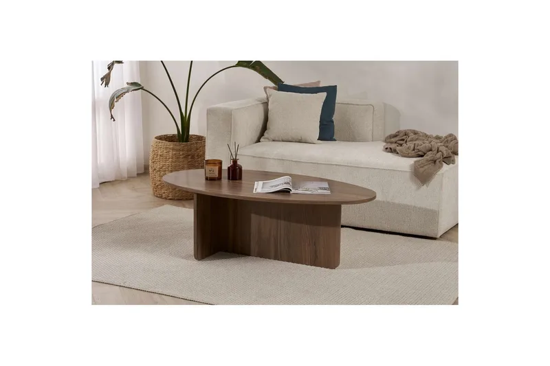 Ceyra Ovalt Soffbord 120 cm i Trä - Brun - Products - Möbler - Bord & matgrupp - Soffbord