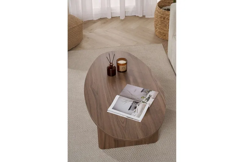 Ceyra Ovalt Soffbord 120 cm i Trä - Brun - Products - Möbler - Bord & matgrupp - Soffbord