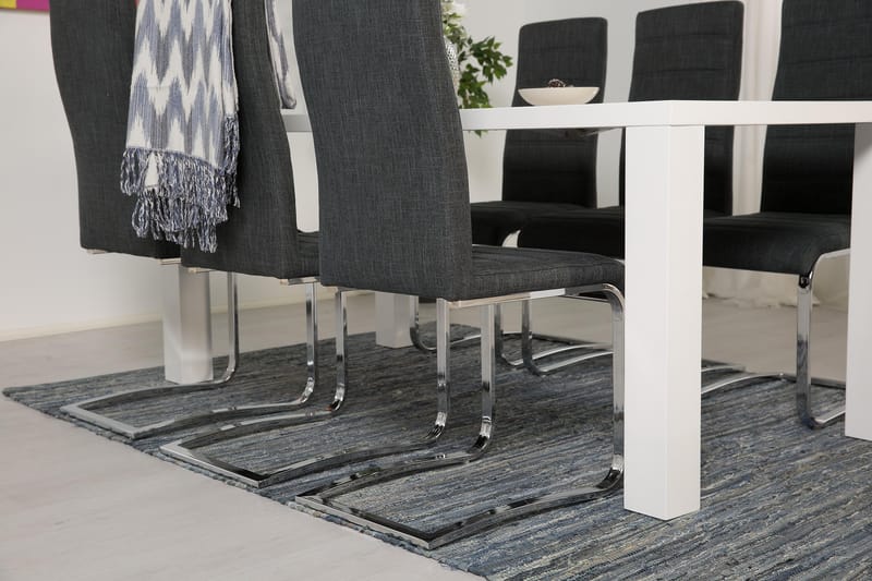 Cibus Matgrupp 180 cm med 6 Cibus Stol - Vit/Mörkgrå - Products - Möbler - Bord & matgrupp - Matgrupp