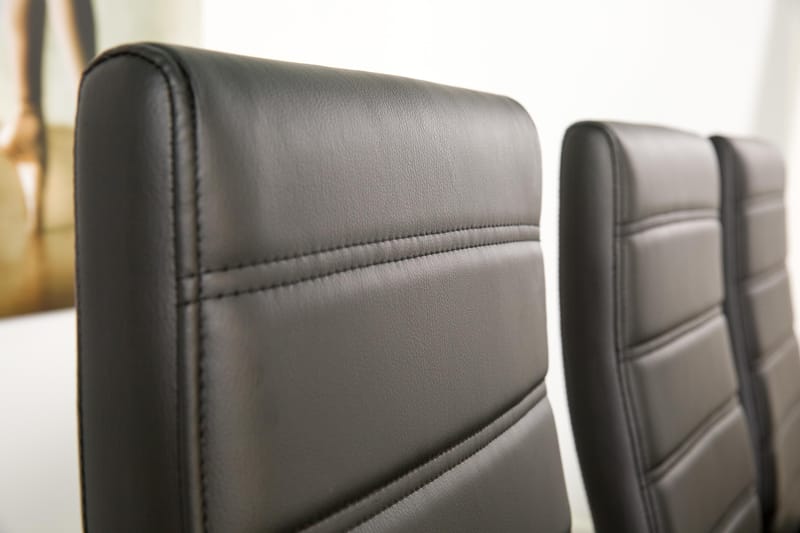 Cibus Matgrupp 180 cm med 6 Stolar - Vit/Svart Konstläder - Products - Möbler - Bord & matgrupp - Matgrupp