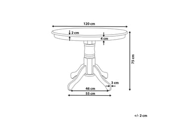 Cinnamon Matbord 120x75 cm Rund - Vit - Products - Möbler - Bord & matgrupp - Matbord & köksbord