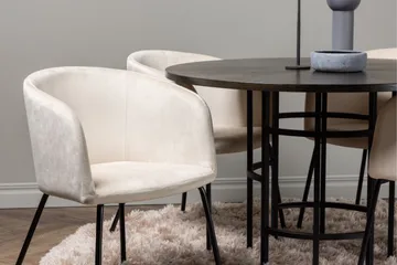 Copenhagen Matgrupp 115 cm Rund med 4 Berit stolar - Beige - Products - Möbler - Bord & matgrupp - Matgrupp