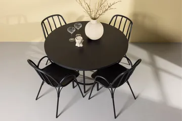 Copenhagen Matgrupp 115 cm Rund med 4 Dyrön stolar - Svart - Products - Möbler - Bord & matgrupp - Matgrupp