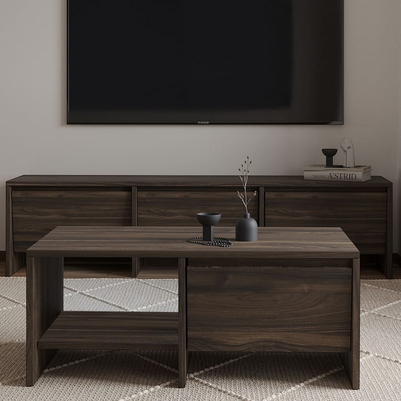 Crala Soffbord 90x35x45 cm - Valnöt - Products - Möbler - Bord & matgrupp - Soffbord