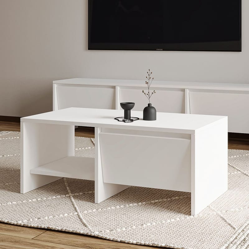 Crala Soffbord 90x35x45 cm - Vit - Products - Möbler - Bord & matgrupp - Soffbord