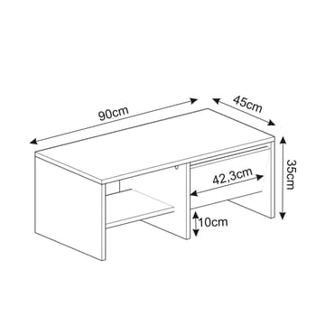 Crala Soffbord 90x35x45 cm - Vit - Products - Möbler - Bord & matgrupp - Soffbord