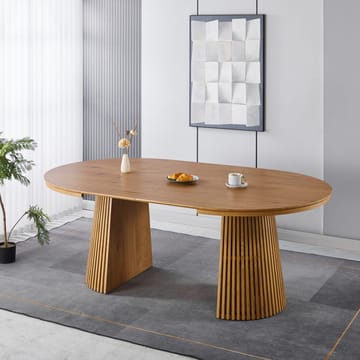 Crossby runt matbord förlängningsbart Ø120-200 cm - Ek - Ek - Products - Möbler - Bord & matgrupp - Matbord & köksbord