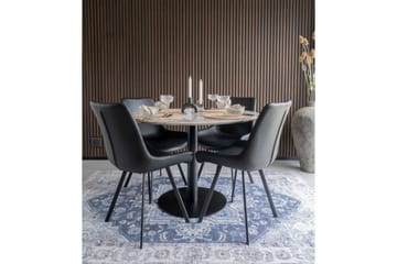 Daddeli Matbord 110 cm Rund - Vit/Svart - Products - Möbler - Bord & matgrupp - Matbord & köksbord