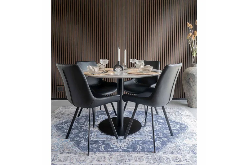 Daddeli Matbord 110 cm Rund - Vit/Svart - Products - Möbler - Bord & matgrupp - Matbord & köksbord