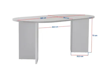 Dano Matbord 180 cm Oval - Travertin och valnöt - Products - Möbler - Bord & matgrupp - Matbord & köksbord