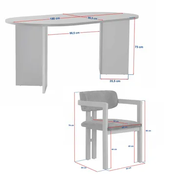 Dano Matbord med 6 Bonavista Stolar - Milano Valnöt, Mörk valnöt, Brun - Products - Möbler - Bord & matgrupp - Matgrupp
