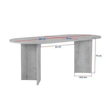 Dano Matbord Oval 200 cm - Svart - Products - Möbler - Bord & matgrupp - Matbord & köksbord