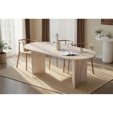 Dano Matbord Oval 200 cm - Taupe - Products - Möbler - Bord & matgrupp - Matbord & köksbord