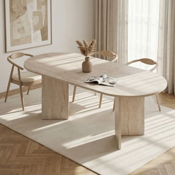 Dano Utdragbart Matbord 160 cm Oval - Travertin - Products - Möbler - Bord & matgrupp - Matbord & köksbord