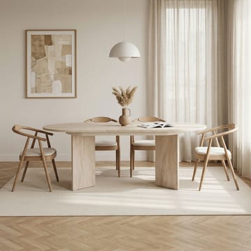 Dano Utdragbart Matbord 160 cm Oval - Travertin - Products - Möbler - Bord & matgrupp - Matbord & köksbord