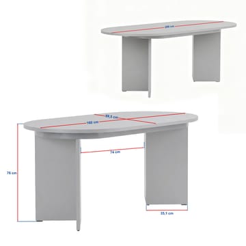 Dano Utdragbart Matbord 160 cm Oval - Travertin - Products - Möbler - Bord & matgrupp - Matbord & köksbord
