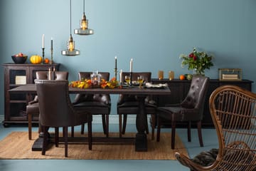 Dijon Matgrupp 200 cm med 6 Tuva Fåtölj - Vintage Trä / Brun Pu - Products - Möbler - Bord & matgrupp - Matgrupp