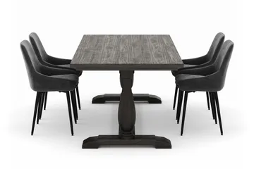 Dijon Matgrupp 200x100cm med 4 Alsarp Matstolar - Brun - Products - Möbler - Bord & matgrupp - Matgrupp