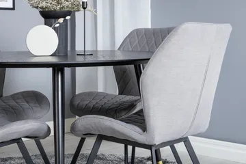 Dipp Matgrupp 115 cm Rund med 4 Gemma stolar - Svart/Guld - Products - Möbler - Bord & matgrupp - Matgrupp