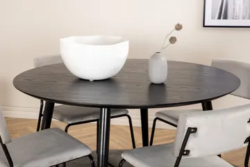 Dipp Matgrupp 115 cm Rund med 4 Kenth stolar - Svart - Products - Möbler - Bord & matgrupp - Matgrupp