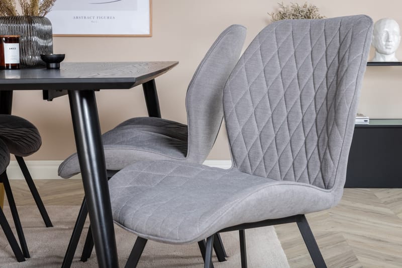 Dipp Matgrupp 180 cm Rektangulär med 6 Gemma stolar - Svart/Guld - Products - Möbler - Bord & matgrupp - Matgrupp