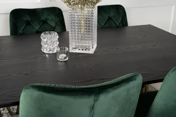 Dipp Matgrupp 180 cm Rektangulär med 6 Velvet Deluxe stolar - Svart/Guld - Products - Möbler - Bord & matgrupp - Matgrupp