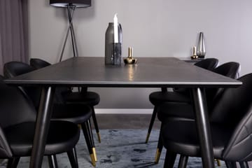 Dipp Matgrupp 180 cm Rektangulär med 6 Velvet stolar - Svart/Guld - Products - Möbler - Bord & matgrupp - Matgrupp