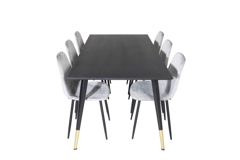 Dipp Matgrupp 180 cm Rektangulär med 6 Polar stolar - Svart/Guld - Products - Möbler - Bord & matgrupp - Matgrupp