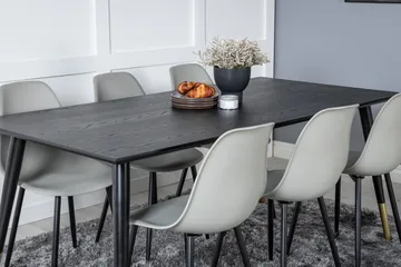 Dipp Matgrupp 180 cm Rektangulär med 6 Polar stolar - Svart/Guld - Products - Möbler - Bord & matgrupp - Matgrupp