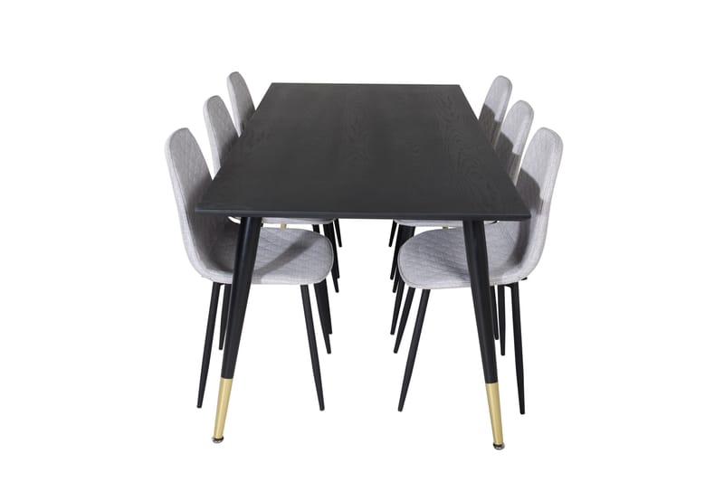 Dipp Matgrupp 180 cm Rektangulär med 6 Polar stolar - Svart/Guld - Products - Möbler - Bord & matgrupp - Matgrupp