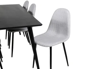 Dipp Matgrupp 180 cm Rektangulär med 6 Polar stolar - Svart - Products - Möbler - Bord & matgrupp - Matgrupp