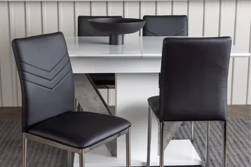 Disa Matgrupp 120 cm Rektangulär med 4 Lily stolar - Svart - Products - Möbler - Bord & matgrupp - Matgrupp