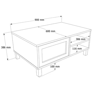 Dune Soffbord 90x38,6x60 cm - Ek - Products - Möbler - Bord & matgrupp - Soffbord