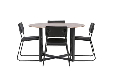 Durango Matgrupp 120 cm Rund med 4 Kenth Stolar - Valnöt - Products - Möbler - Bord & matgrupp - Matgrupp
