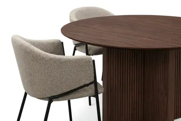 Edda Matgrupp runt 110 cm Valnöt med 4 Filip Matstolar - Valnöt - Products - Möbler - Bord & matgrupp - Matgrupp