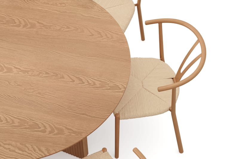 Edda Matgrupp runt 130 cm Ek med 6 Elysia Matstolar - Ek - Products - Möbler - Bord & matgrupp - Matgrupp