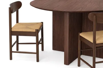 Edda Matgrupp runt 130 cm Valnöt med 6 Malte Matstolar - Valnöt - Products - Möbler - Bord & matgrupp - Matgrupp