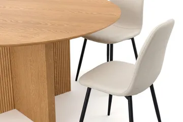 Edda Matgrupp runt 150 cm Ek med 6 Nibe Matstolar - Ek - Products - Möbler - Bord & matgrupp - Matgrupp