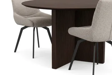 Edda Matgrupp runt 150 cm Rökt Ek med 6 Mora Matstolar - Rökt ek - Products - Möbler - Bord & matgrupp - Matgrupp