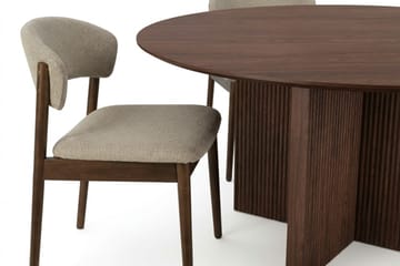 Edda Matgrupp runt 150 cm Valnöt med 6 Nala Matstolar - Products - Möbler - Bord & matgrupp - Matgrupp