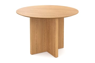 Edda Runt Matbord 110 cm i Trä med Ekutseende - Natur - Products - Möbler - Bord & matgrupp - Matbord & köksbord