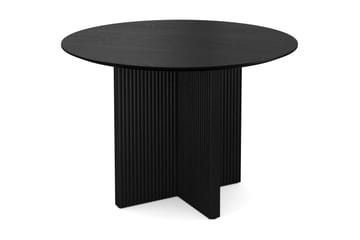 Edda Runt Matbord 110cm Fanér - Svartlaserad ek - Products - Möbler - Bord & matgrupp - Matbord & köksbord
