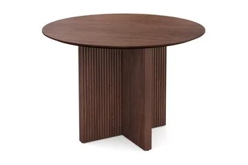 Edda Runt Matbord 110cm Fanér - Valnöt - Products - Möbler - Bord & matgrupp - Matbord & köksbord