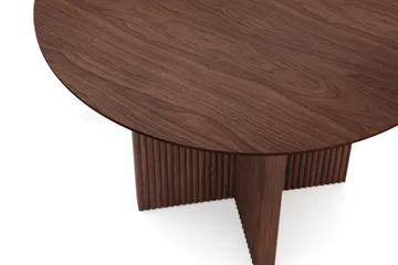 Edda Runt Matbord 110cm Fanér - Valnöt - Products - Möbler - Bord & matgrupp - Matbord & köksbord