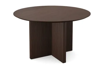 Edda Runt Matbord 130cm Fanér - Rökt ek - Products - Möbler - Bord & matgrupp - Matbord & köksbord