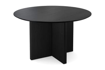 Edda Runt Matbord 130cm Fanér - Svart - Products - Möbler - Bord & matgrupp - Matbord & köksbord