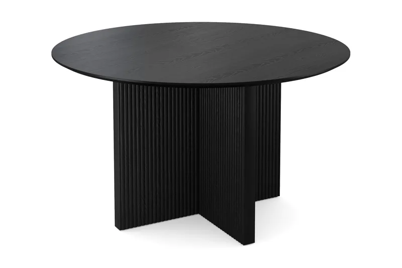 Edda Runt Matbord 130cm Fanér - Svart - Products - Möbler - Bord & matgrupp - Matbord & köksbord