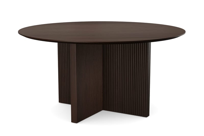 Edda Runt Matbord 150cm Fanér - Rökt ek - Products - Möbler - Bord & matgrupp - Matbord & köksbord